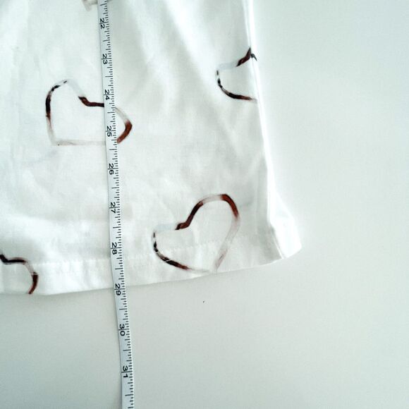 Misslook Womens Long Sleeve Quarter Zip Heart Print White Top Size 3XL - Picture 4 of 6